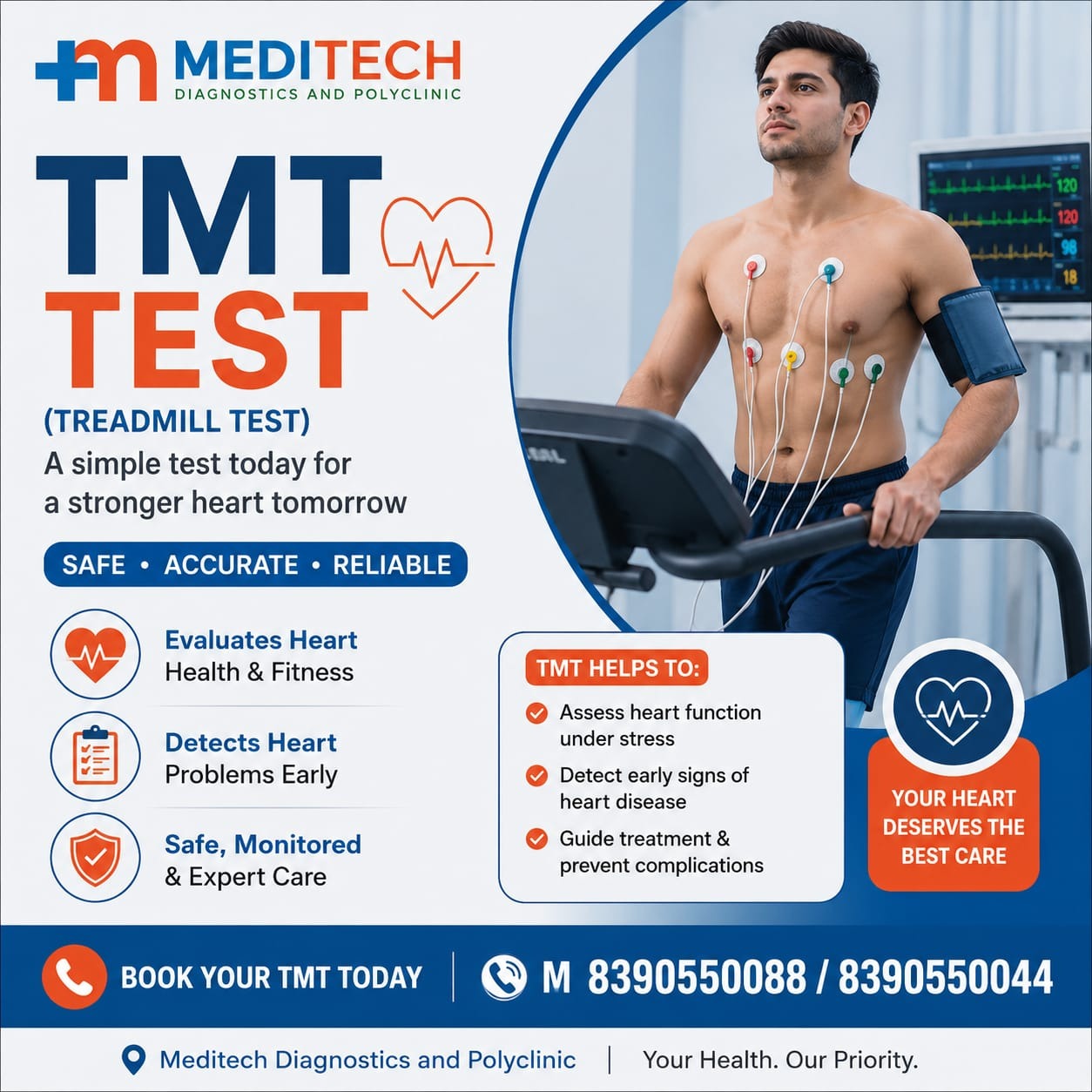 TMT (Treadmill Test) at Meditech Diagnostics and PolyclinicA Simple Test Today for a Stronger Heart ... main image