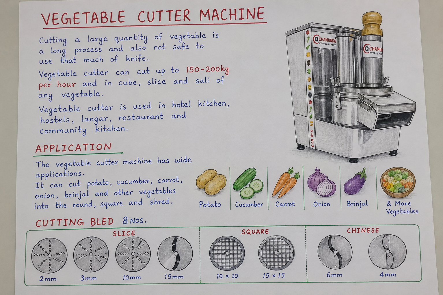 VEGETABLE CUTTING MACHINE