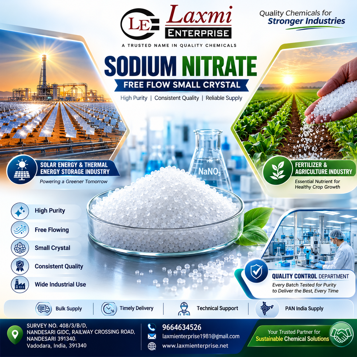 Technical Glossary of Sodium Nitrate Free Flow Sodium Nitrate (NaNO₃)