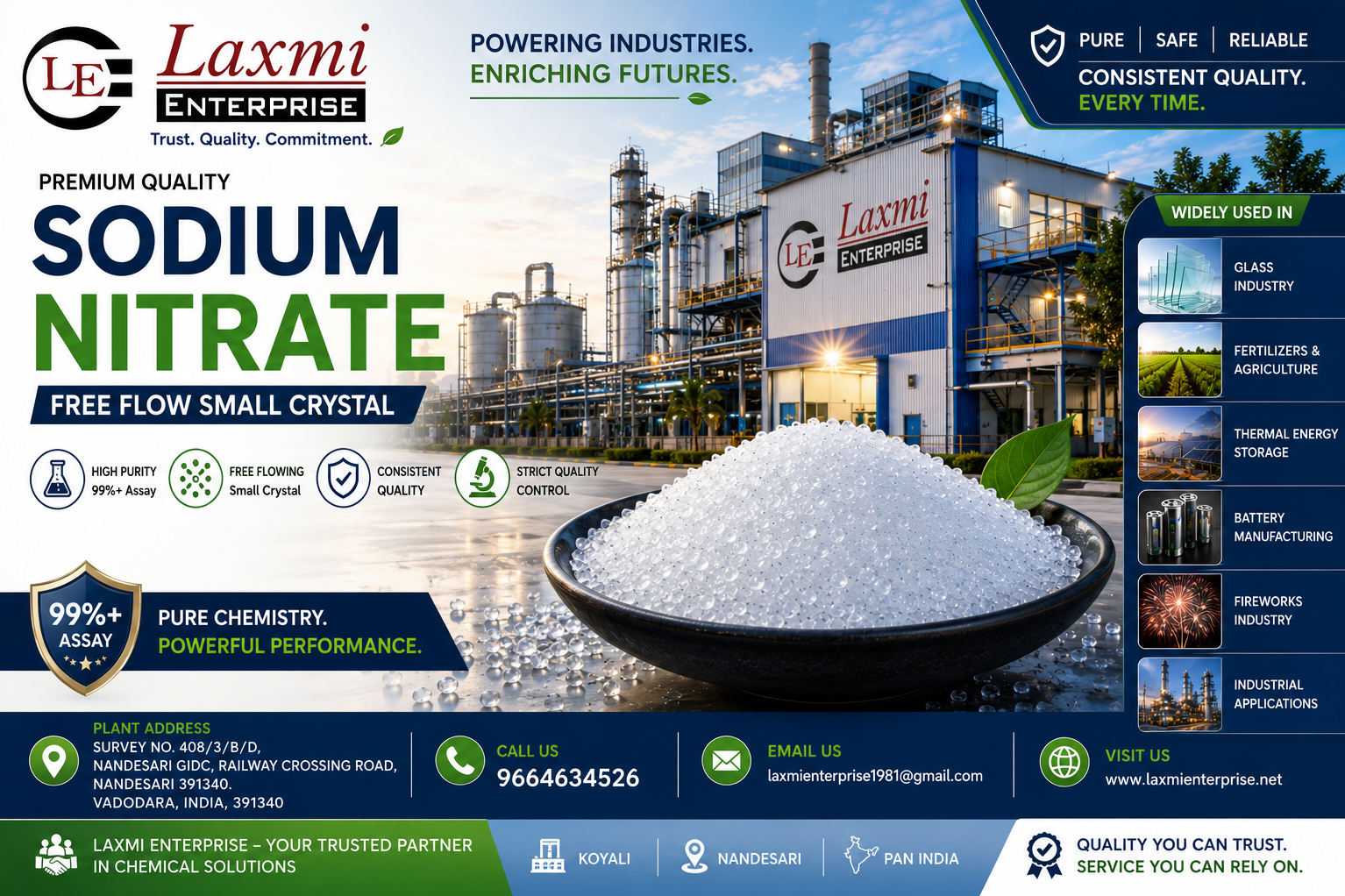 Selecting the Right Sodium Nitrate Free Flow Specification