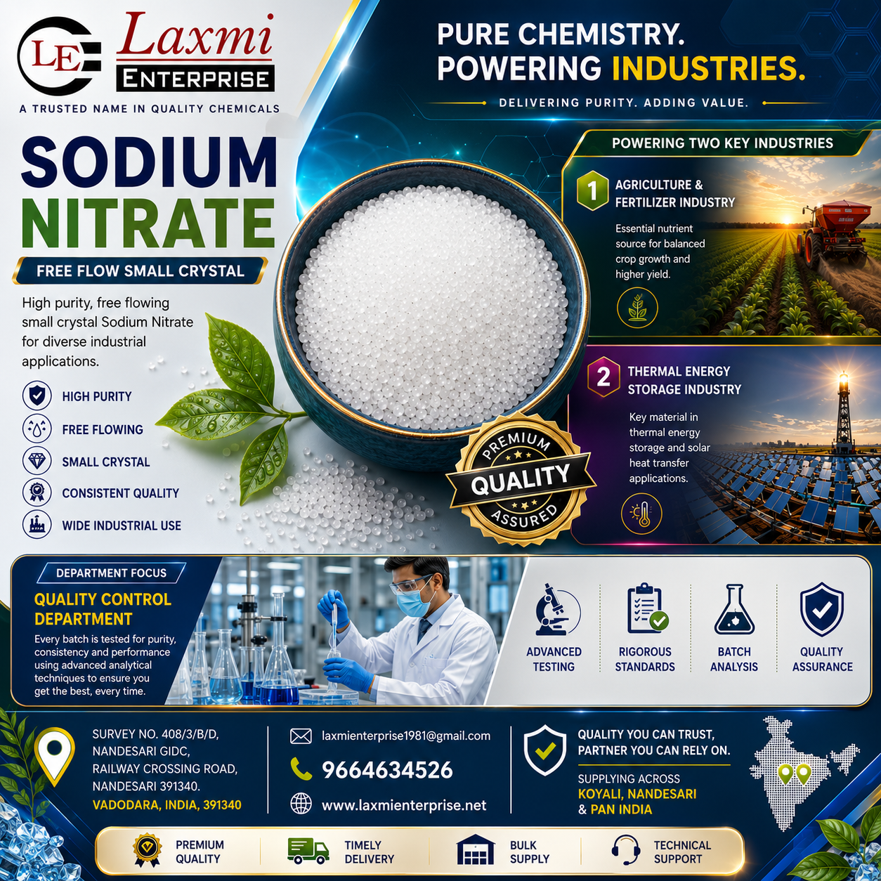 Sodium Nitrate Free Flow for Float Glass Manufacturing Industry Industry Overview