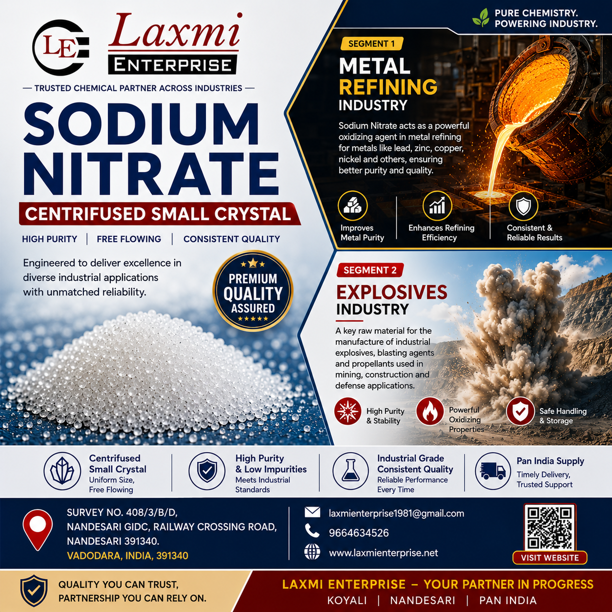 Sodium Nitrate Free Flow for Specialty Chemical Manufacturing Industry