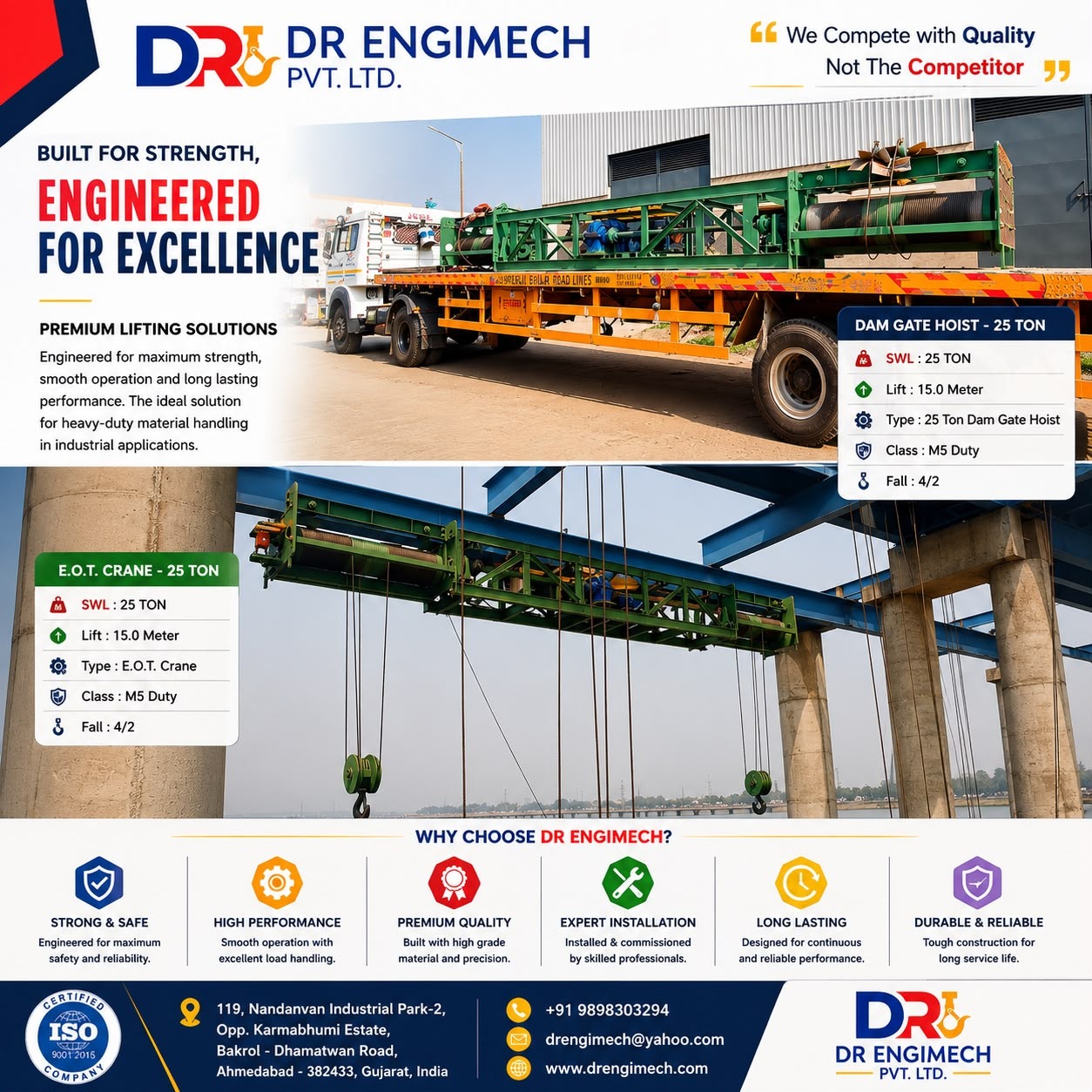 πποΈ 25 Ton Dam Gate Hoist EOT Crane β Precision Water Control with Heavy-Duty Engineering