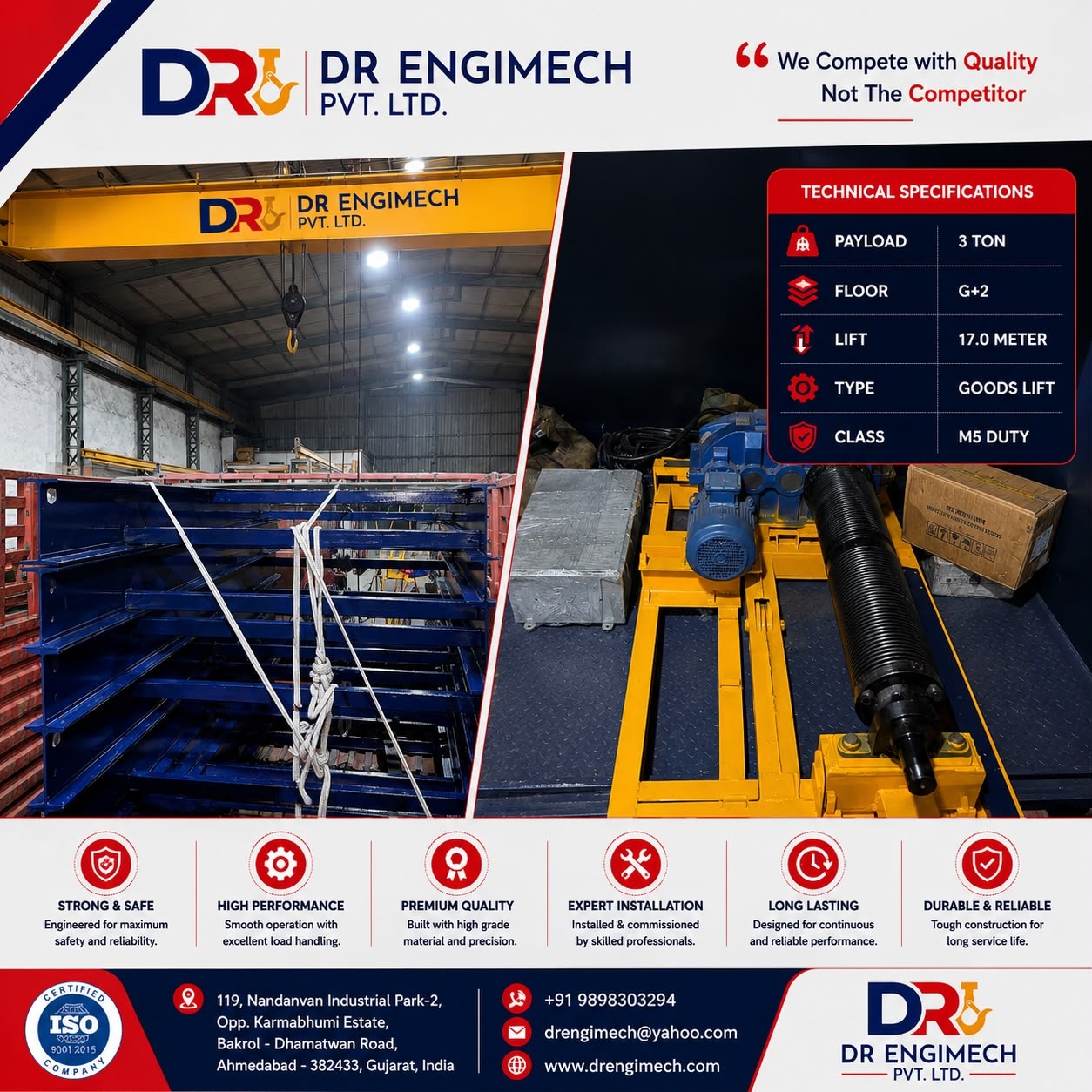 ποΈ 3 Ton Industrial Goods Lift β Safe, Efficient & Heavy-Duty Vertical Material Handling