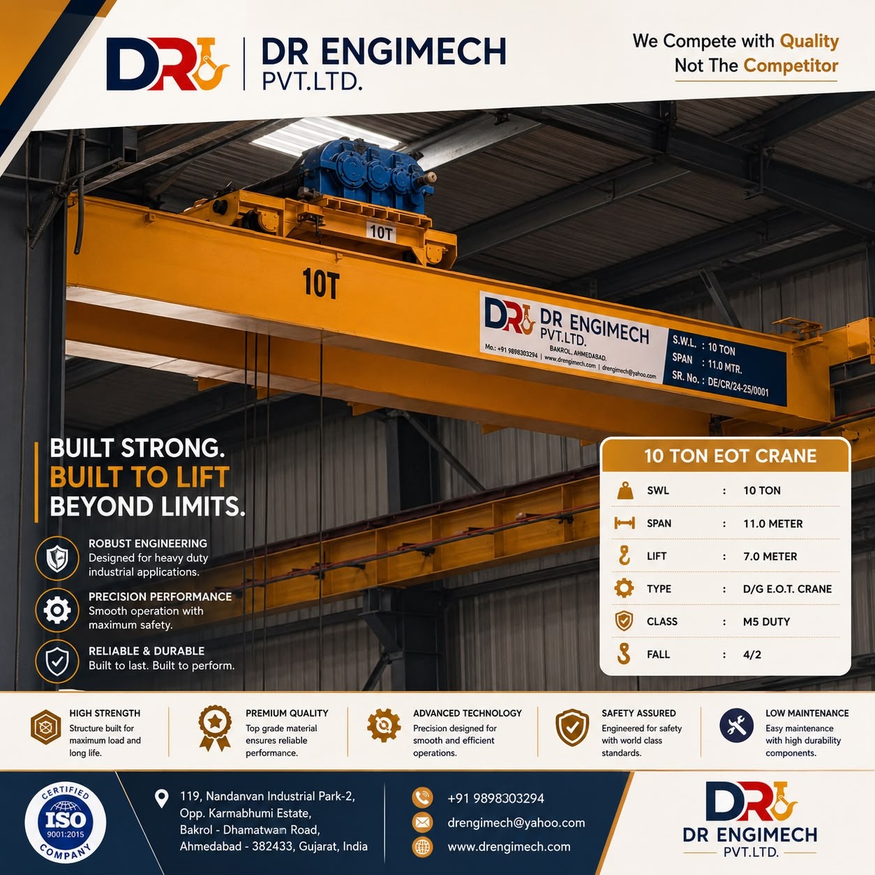ποΈ 10 Ton Double Girder EOT Crane β High-Performance Lifting for Modern Industries