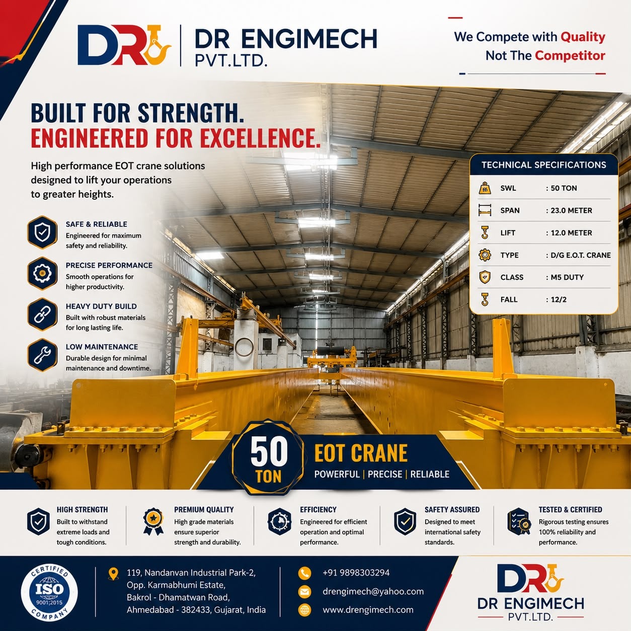 ποΈ 50Ton Double Girder EOT Crane Built for High-Capacity Lifting & Unmatched Industrial Performance