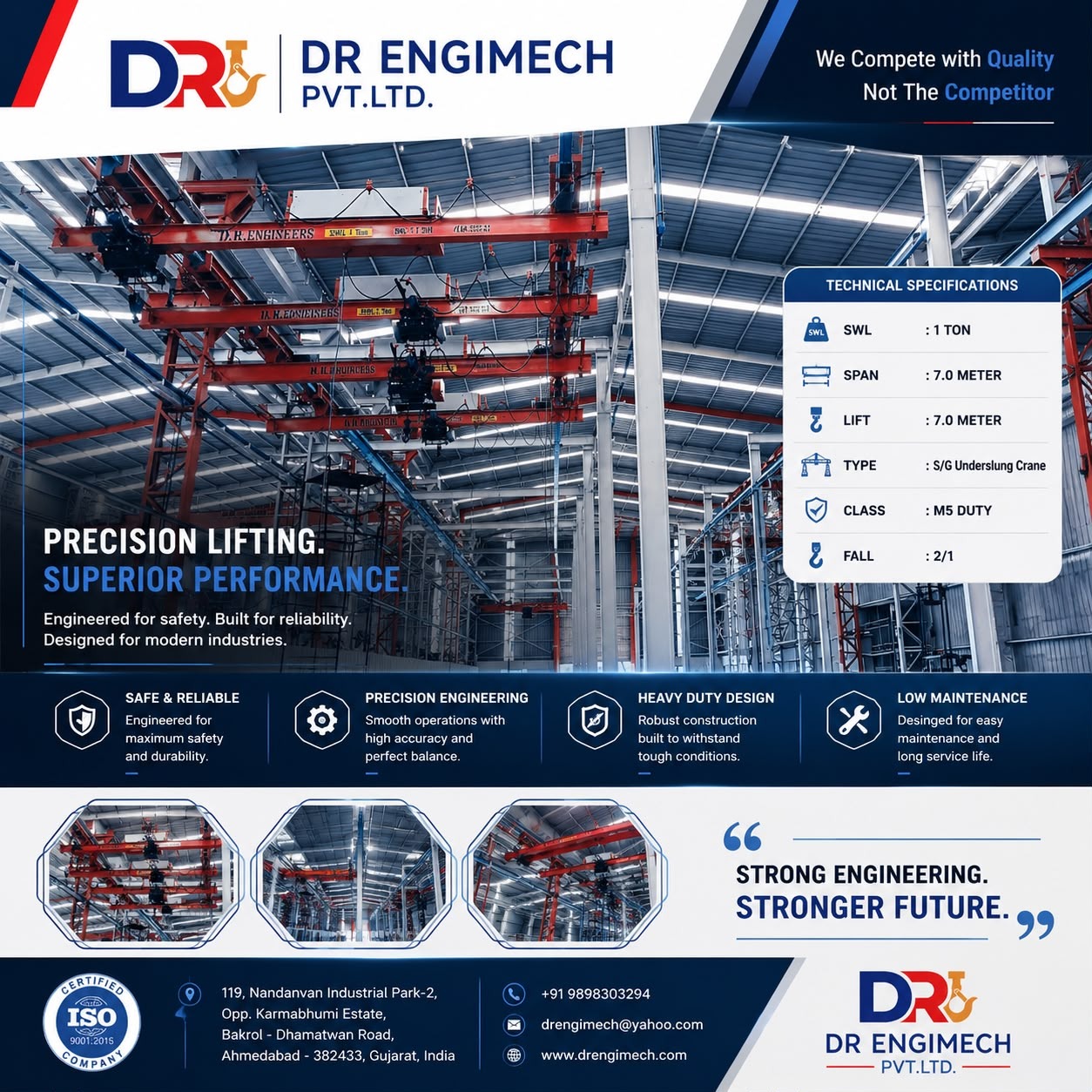 ποΈ 1Ton Single Girder Underslung CraneβSpace-Saving Overhead Lifting Solution for Modern Industries