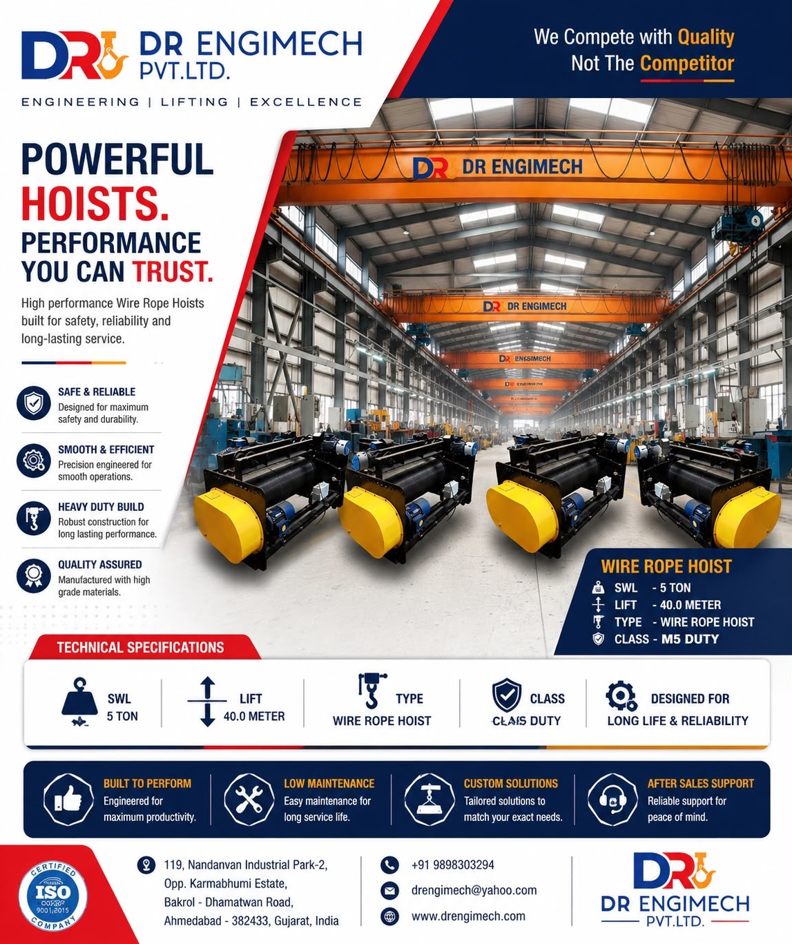 ποΈ 5 Ton Wire Rope Hoist β M5 Duty | High-Performance Hoisting Solution for Industrial Applications