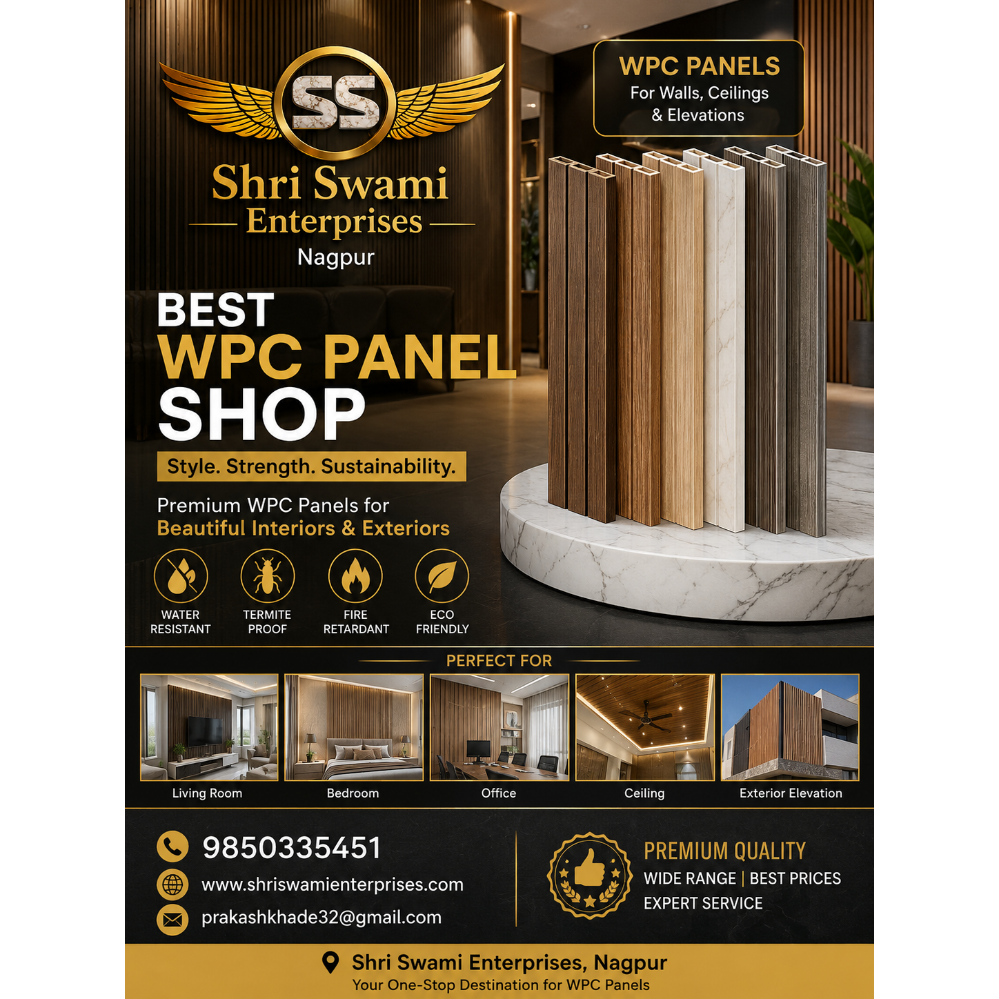 Best WPC Panel Shop in Nagpur – Shri Swami Enterprises