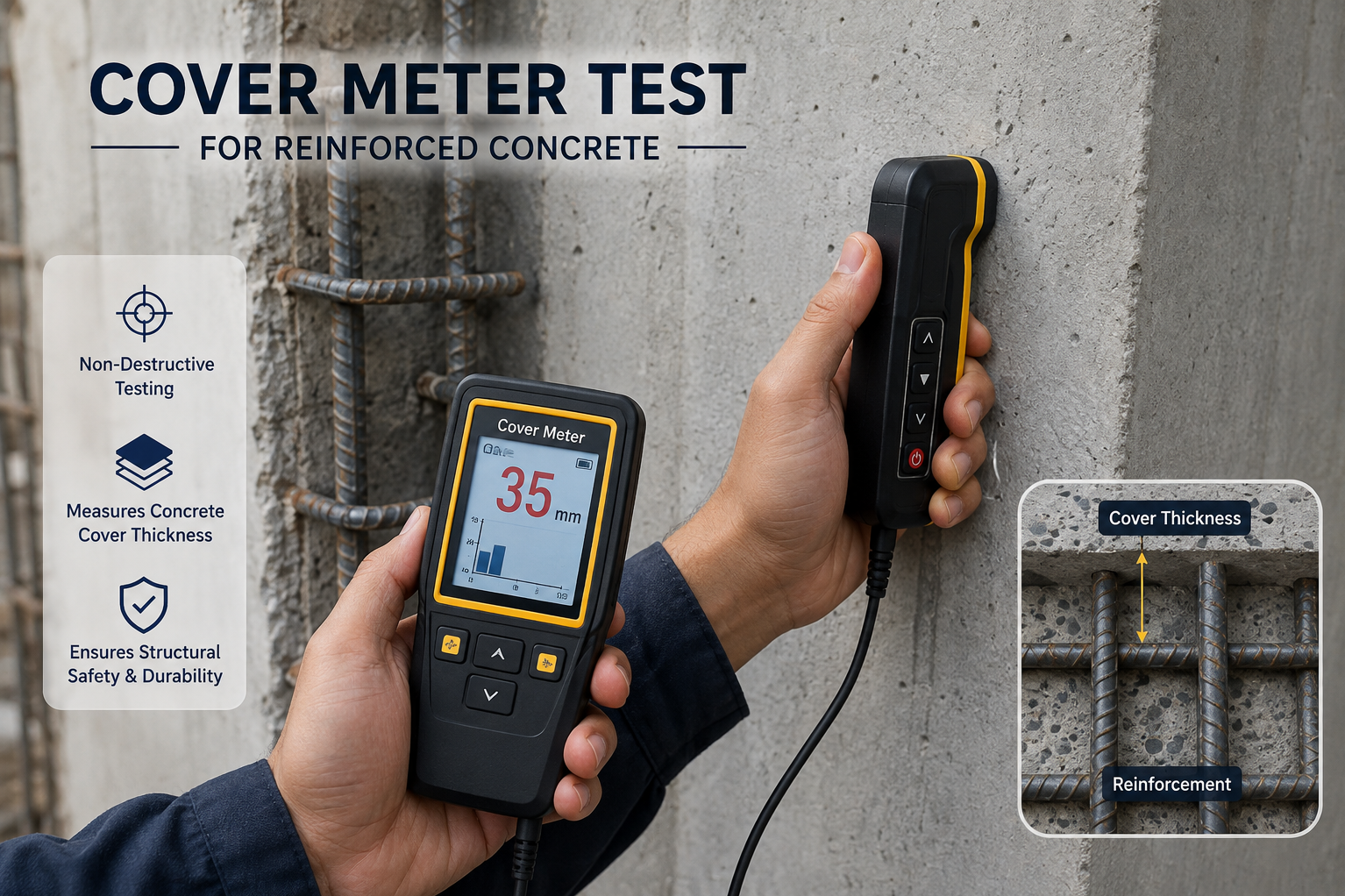 Cover Meter Test for Reinforced Concrete: What It Measures and Why It Matters