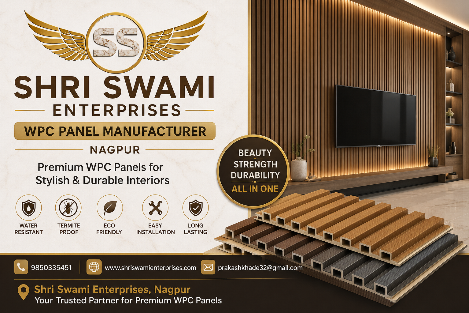 WPC Panel Manufacturer in Nagpur – Shri Swami Enterprises