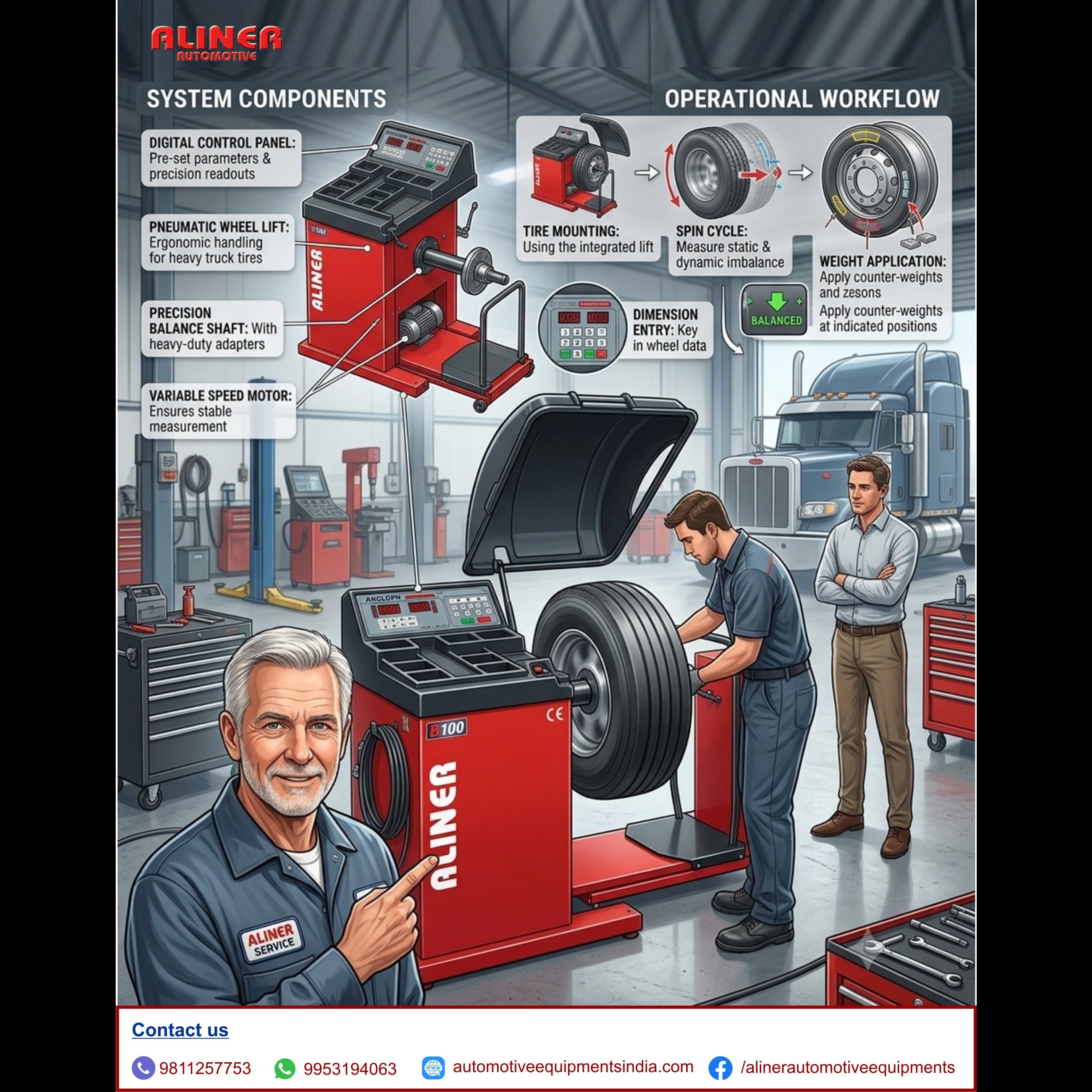 Truck Wheel Balancer, Digital Wheel Balancer, Wheel Balancer, Wheel Balance, Wheel Balancer Machine