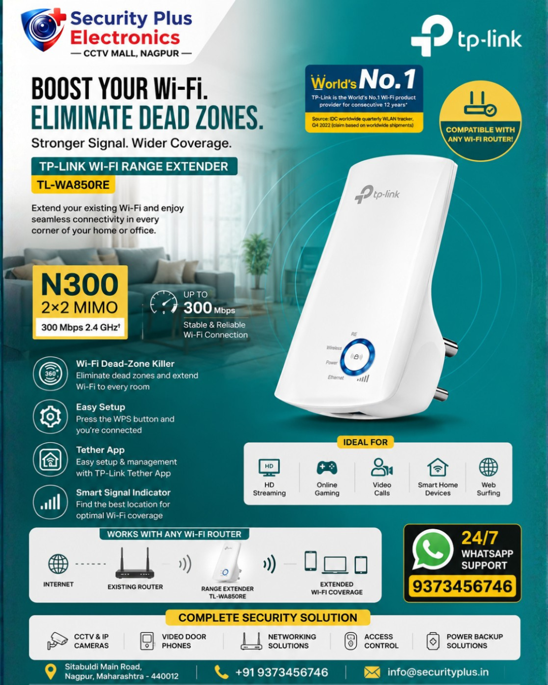 Eliminate Wi-Fi Dead Zones with TP-Link Wi-Fi Range Extenders