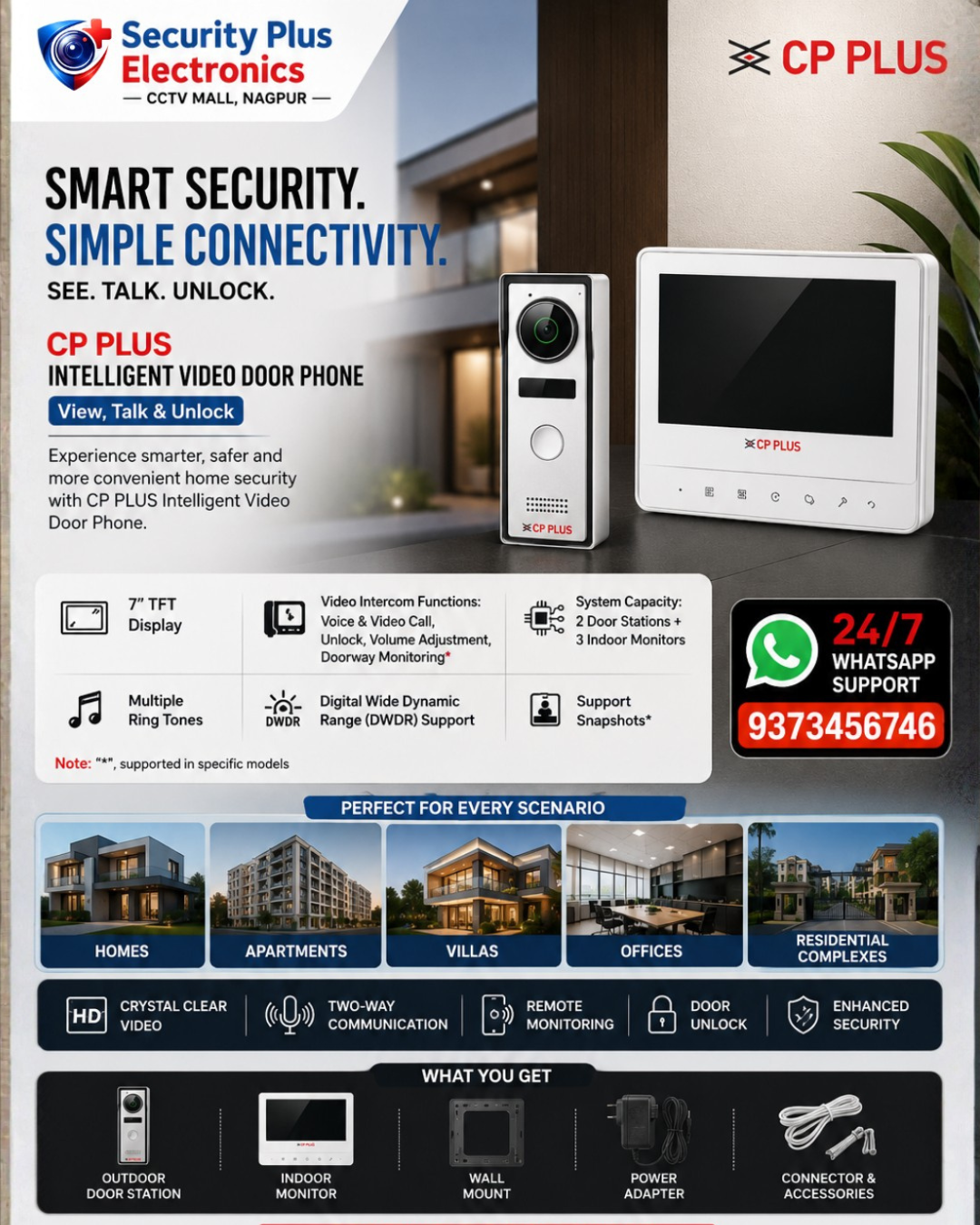 Secure Your Entrance with CP PLUS Smart Video Door Phone (VDP)