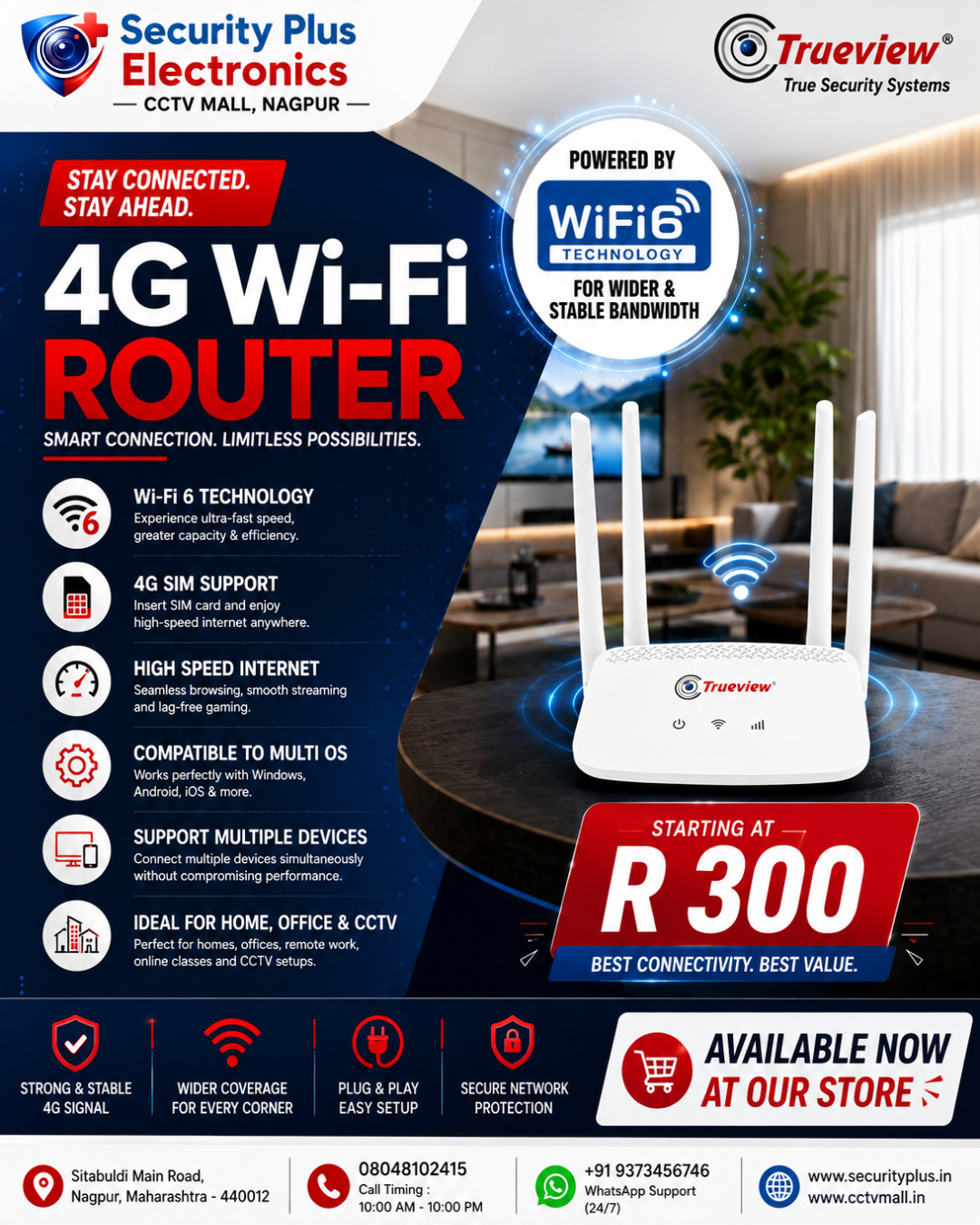 TrueView R300 Router – Buy 10 Get 1 Free Offer | High-Speed Wireless Connectivity