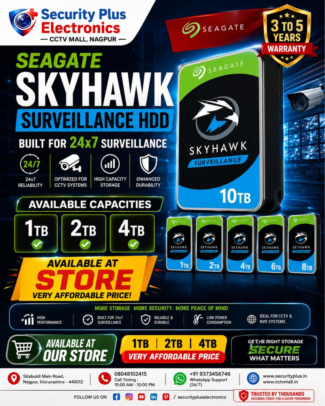 Seagate Hard Drives – 1TB to 10TB Available in Stock!