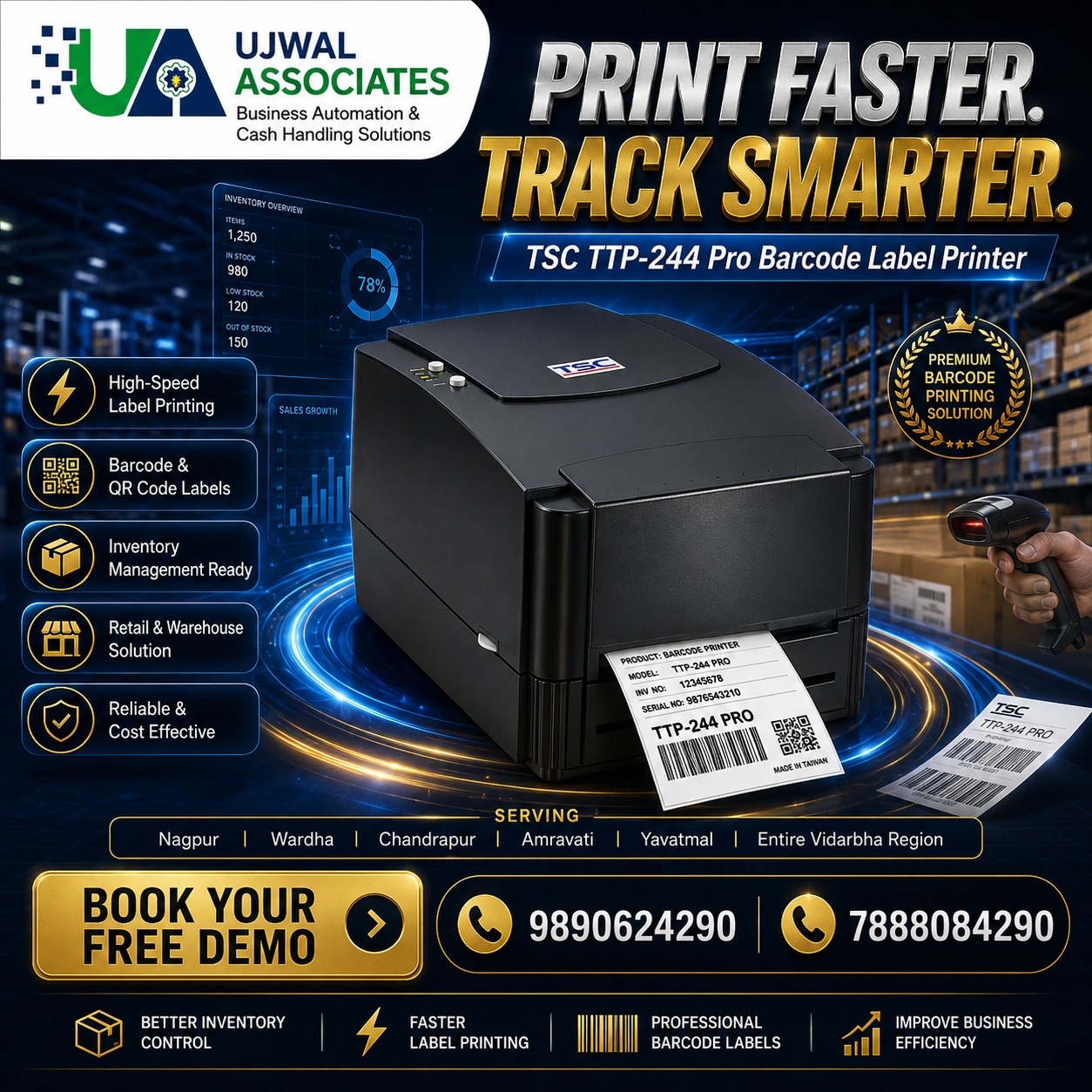 🏷️🖨️ TSC TTP-244 Pro Label Printer Supplier in Yavatmal– Ujwal Associates 🖨️🏷️