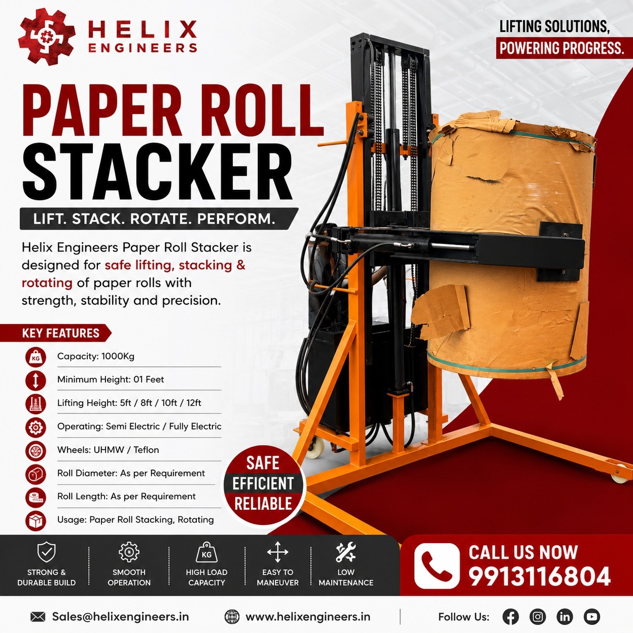 Paper Roll Stacker Supplier in Vellore – Helix Engineers