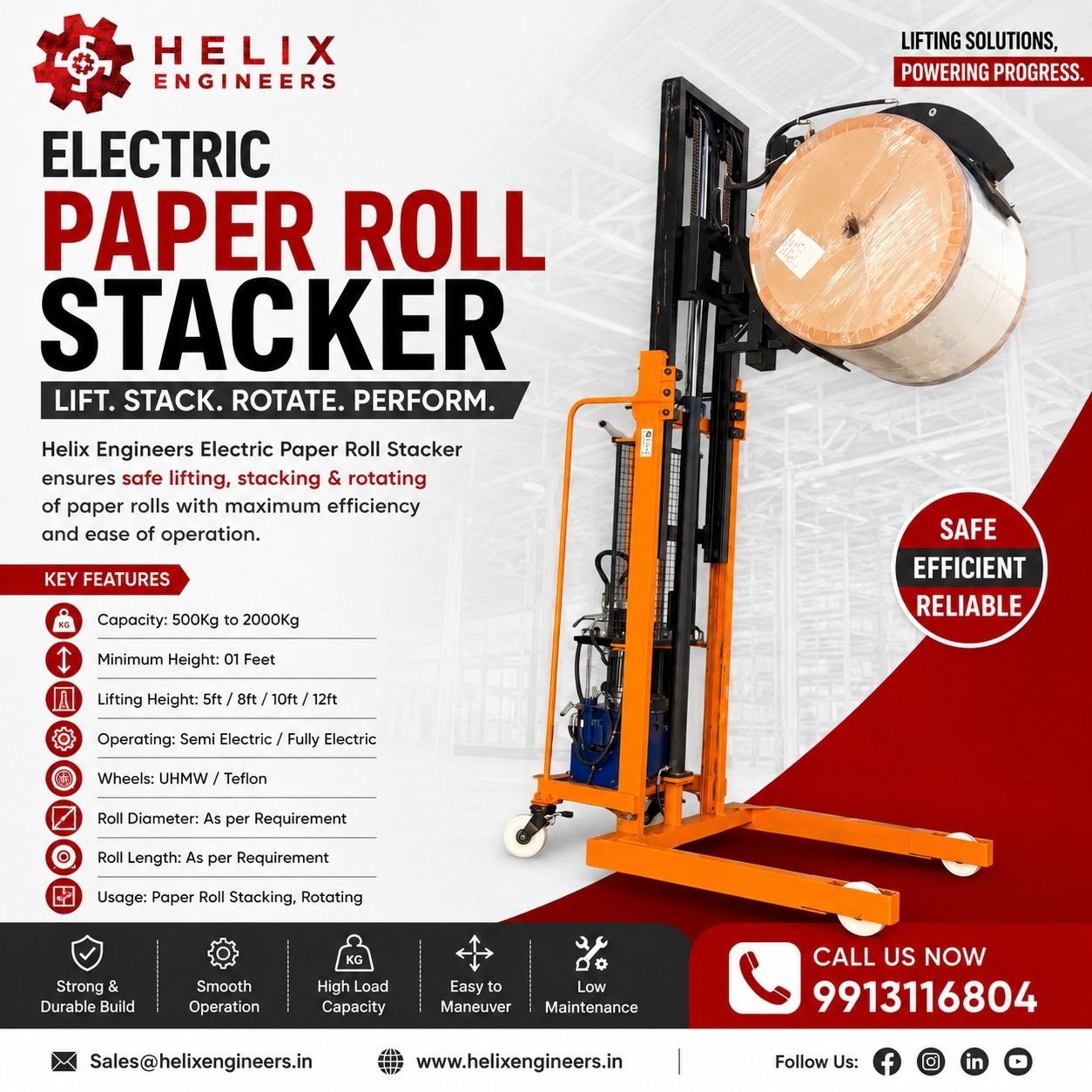 Paper Roll Stacker Supplier in Erode – Helix Engineers