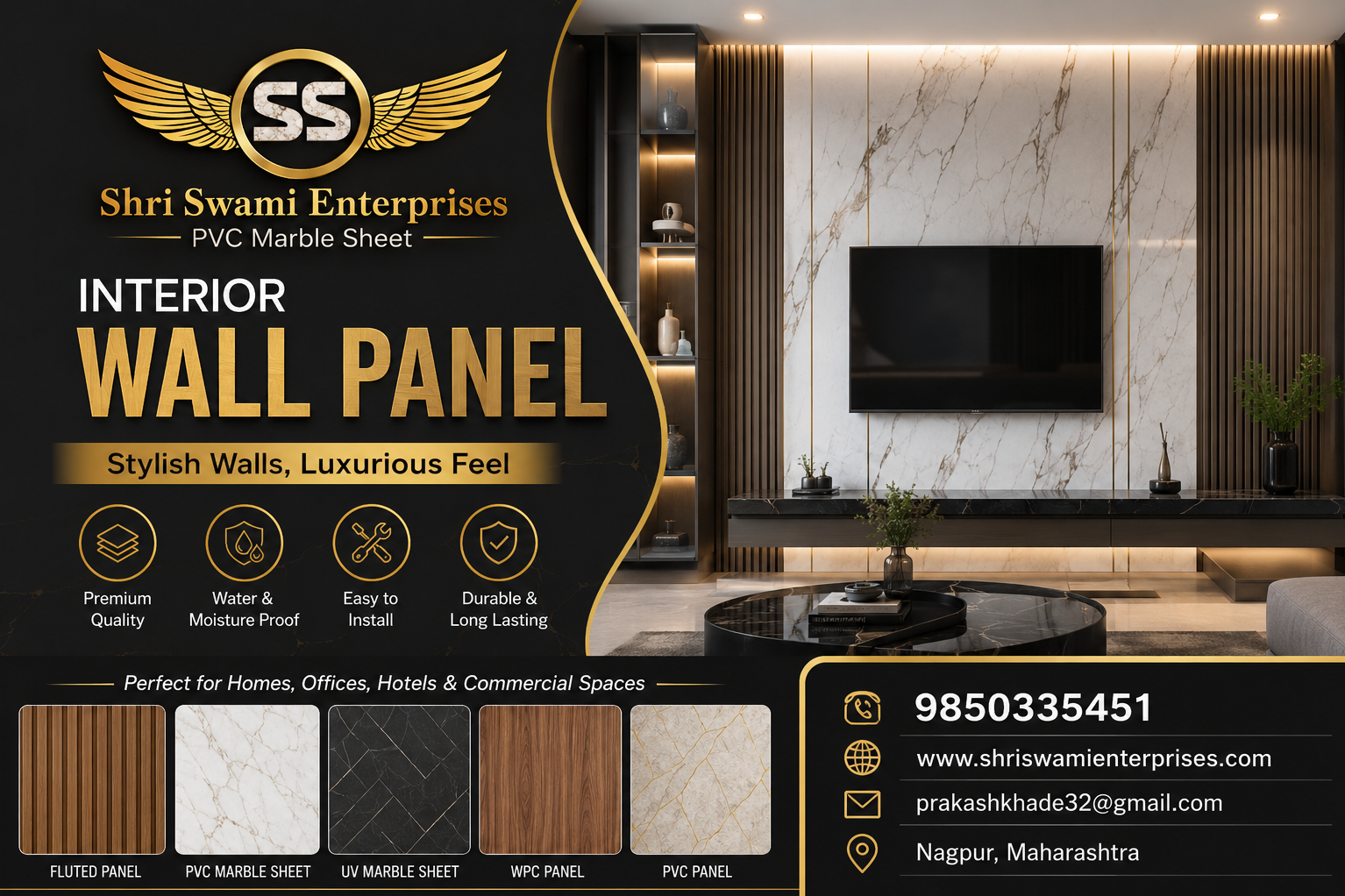Interior Wall Panel in Nagpur – Shri Swami Enterprises