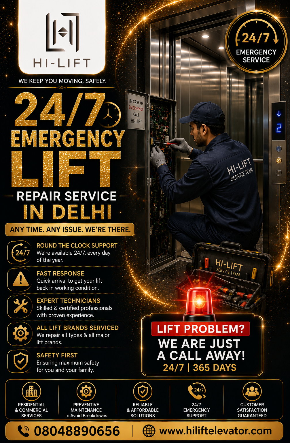 How to Choose a 24/7 Emergency Lift Repair Service in Delhi