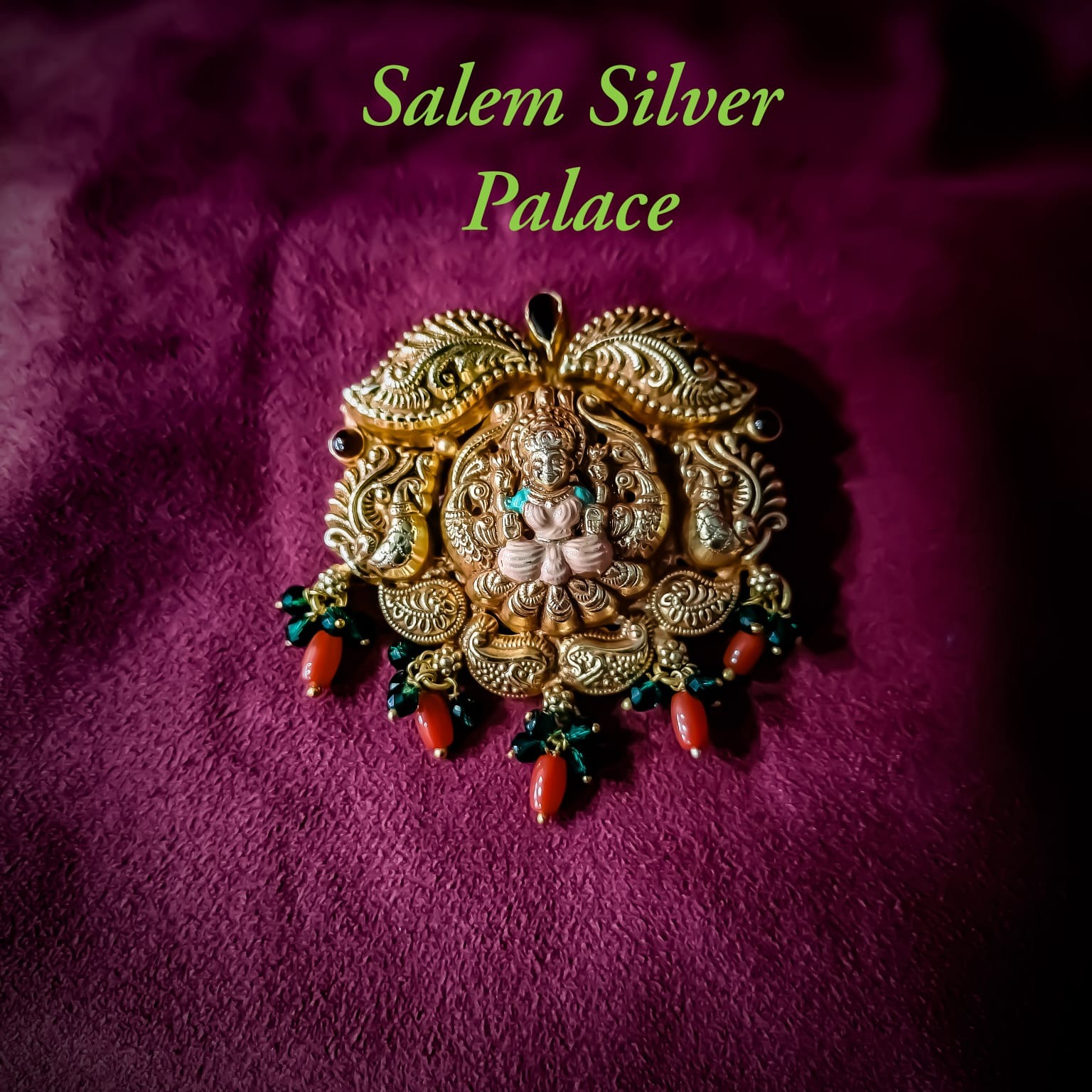 Gold Plated Nagas Silver Pendant Collections - Lakshmi Pendant - SSP 6382456939
Gold Plated Silver ...