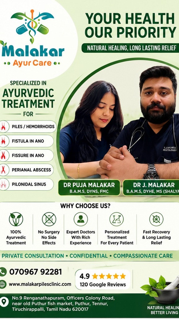 🌿 Ayurvedic Piles Treatment in Trichy | MALAKAR AYUR CARE ✨ main image