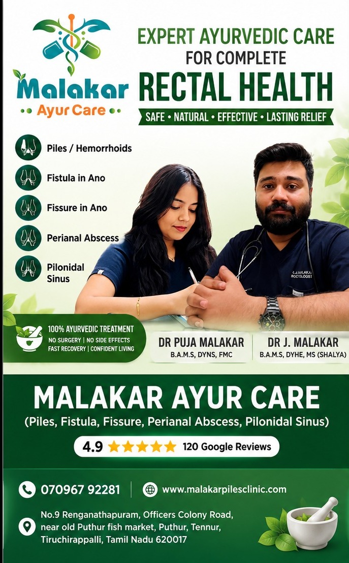 🌿 Hemorrhoids Treatment in Trichy | MALAKAR AYUR CARE ✨ main image