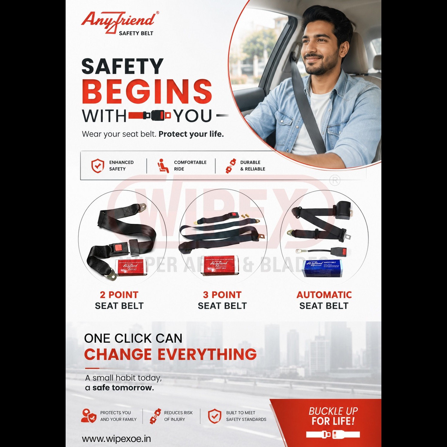 Automatic Car Seat Belt Manufacturers in Delhi | Wipex