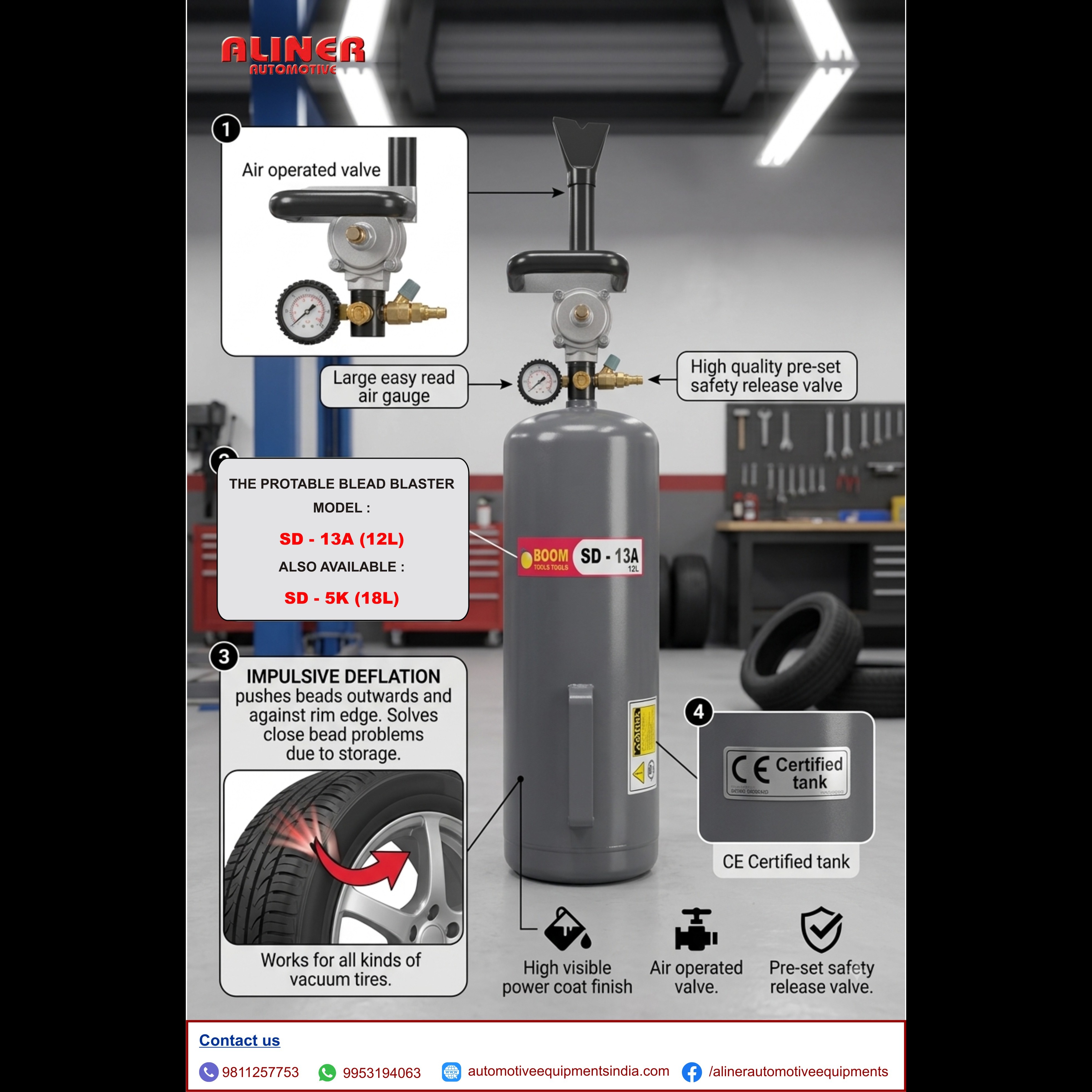 TECHNICAL FEATURES : PROTABLE BLAED BLASTER, BLEAD BLASTER, PROTABLE BLEAD BLASTER MACHINE