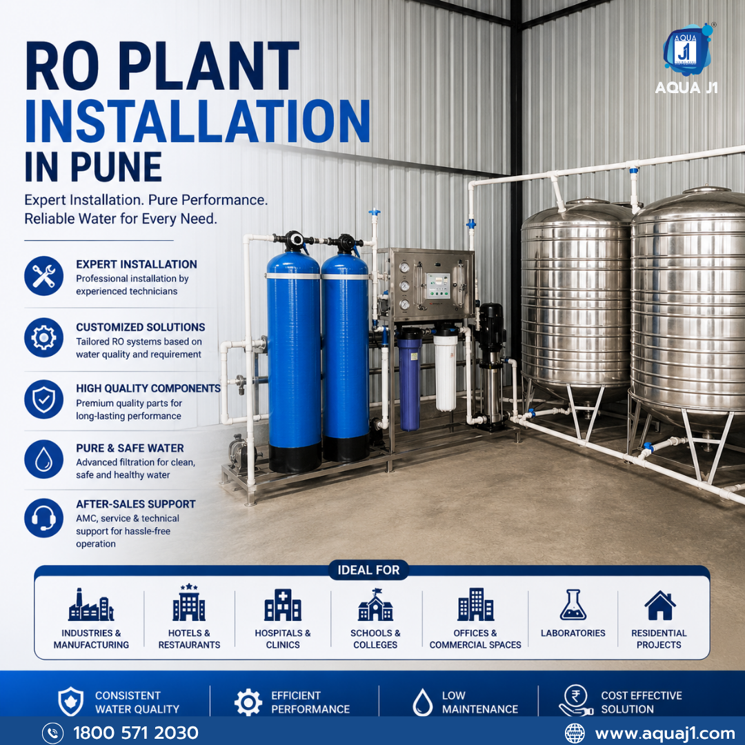 RO Plant Installation in Pune | Aqua J1 Technologies