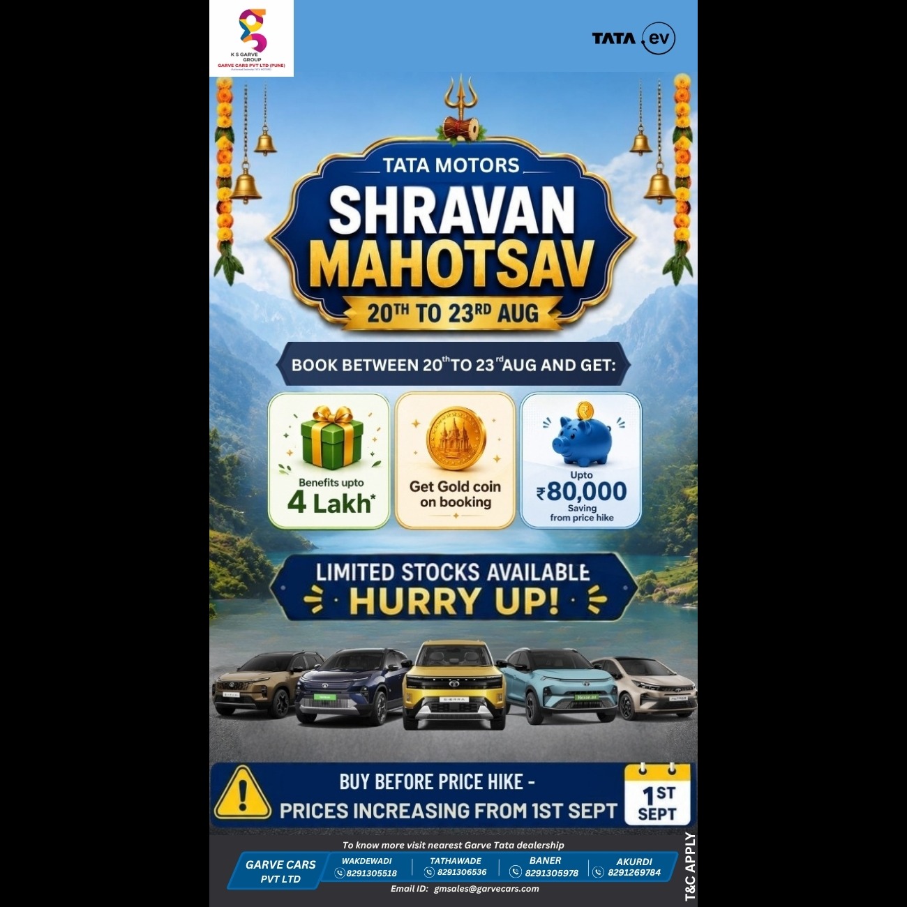 Celebrate the auspicious occasion of Shravan with unbelievable offers on your favorite Tata EV & ICE...