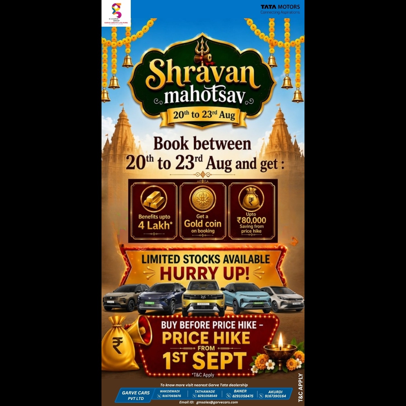 Celebrate the auspicious occasion of Shravan Mahotsav with massive savings on your dream Tata vehicl...