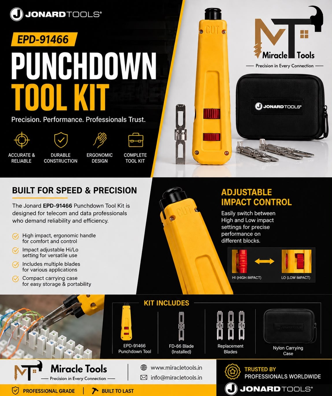 JONARD EDP-91466 Punchdown Tool Kit Supplier In Delhi