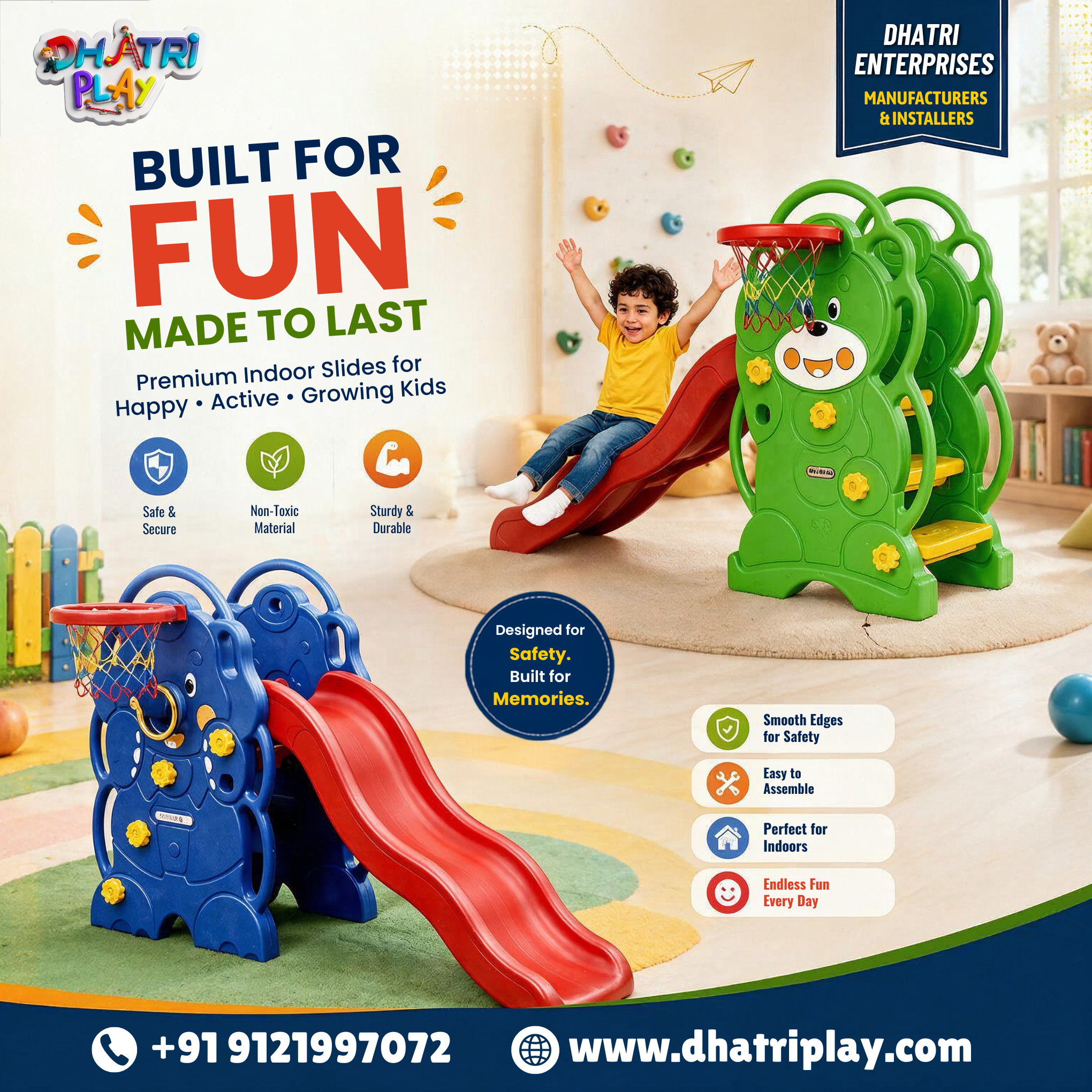 Built for Fun, Made to Last! ๐ | Premium Indoor Slides for Happy & Active Kids ๐ง๐ฆ