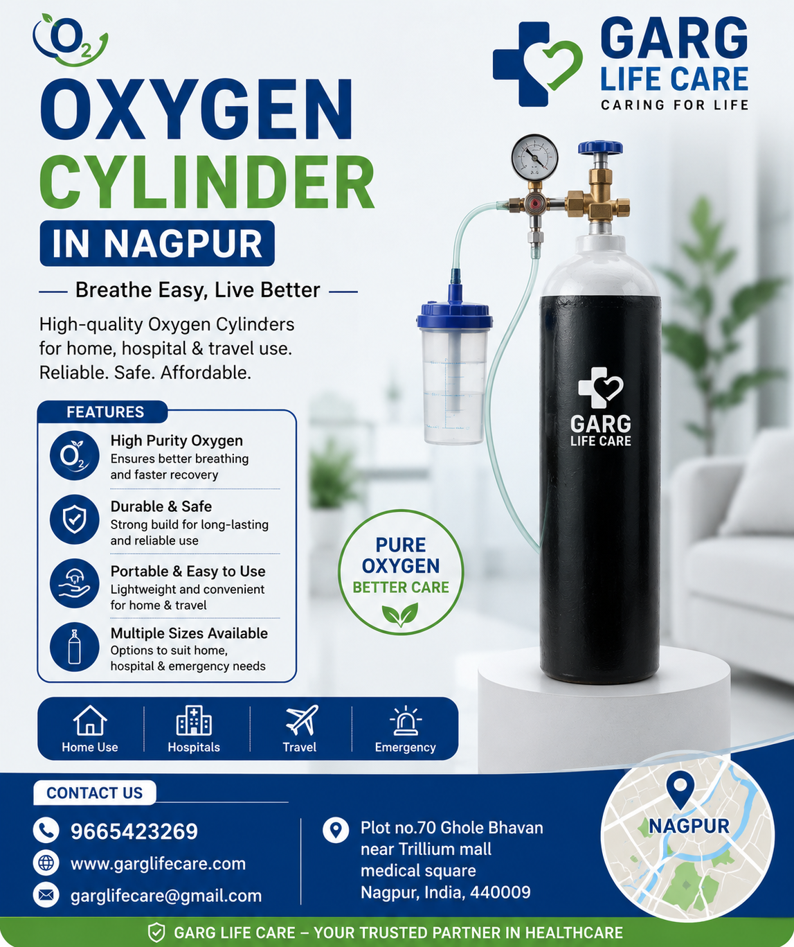 Medical Equipment & Services Available Near Aureus Hospital, Medical Square, Nagpur – Garg Life Care