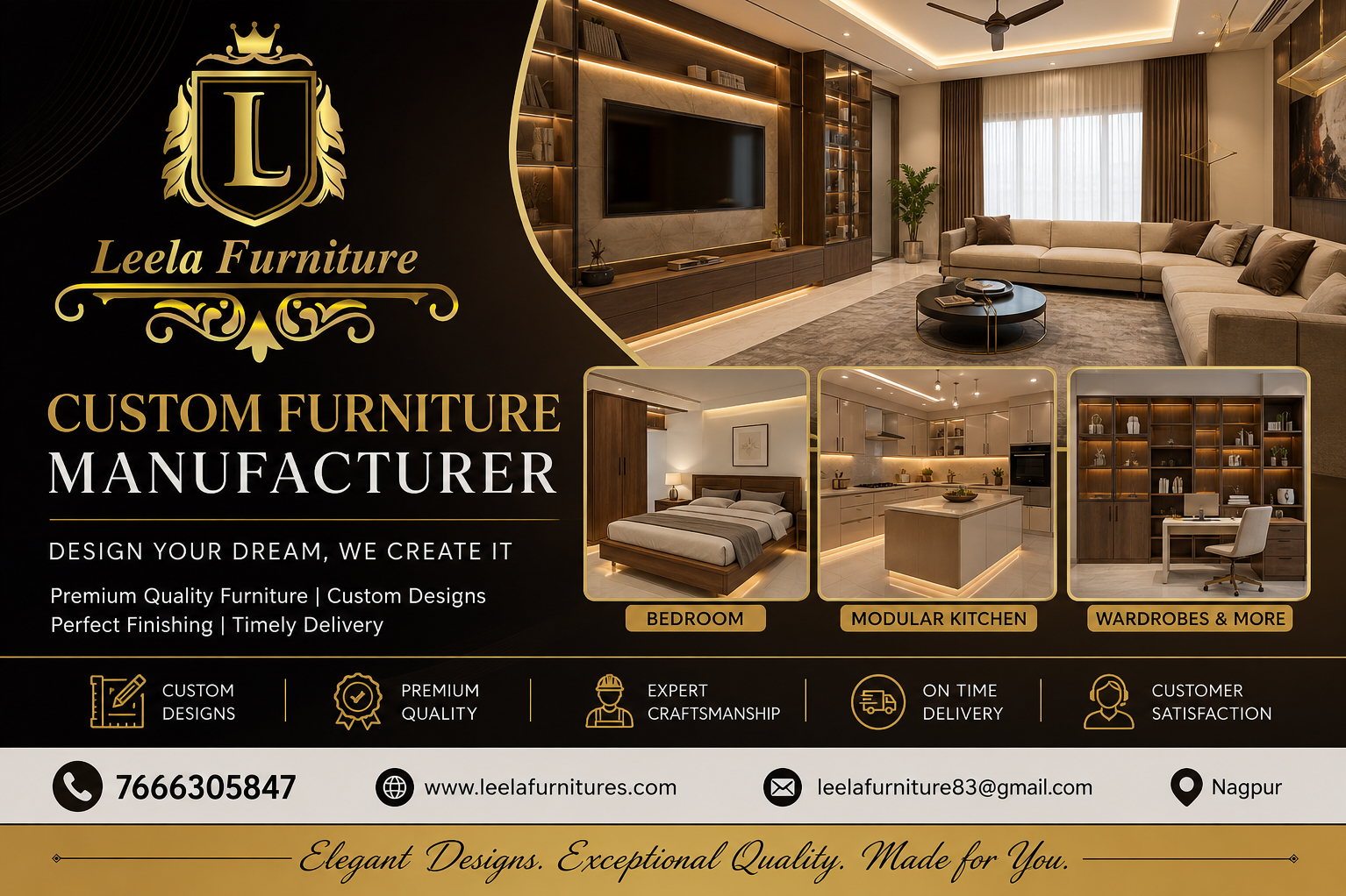Custom Furniture Manufacturer in Nagpur – Leela Furnitures