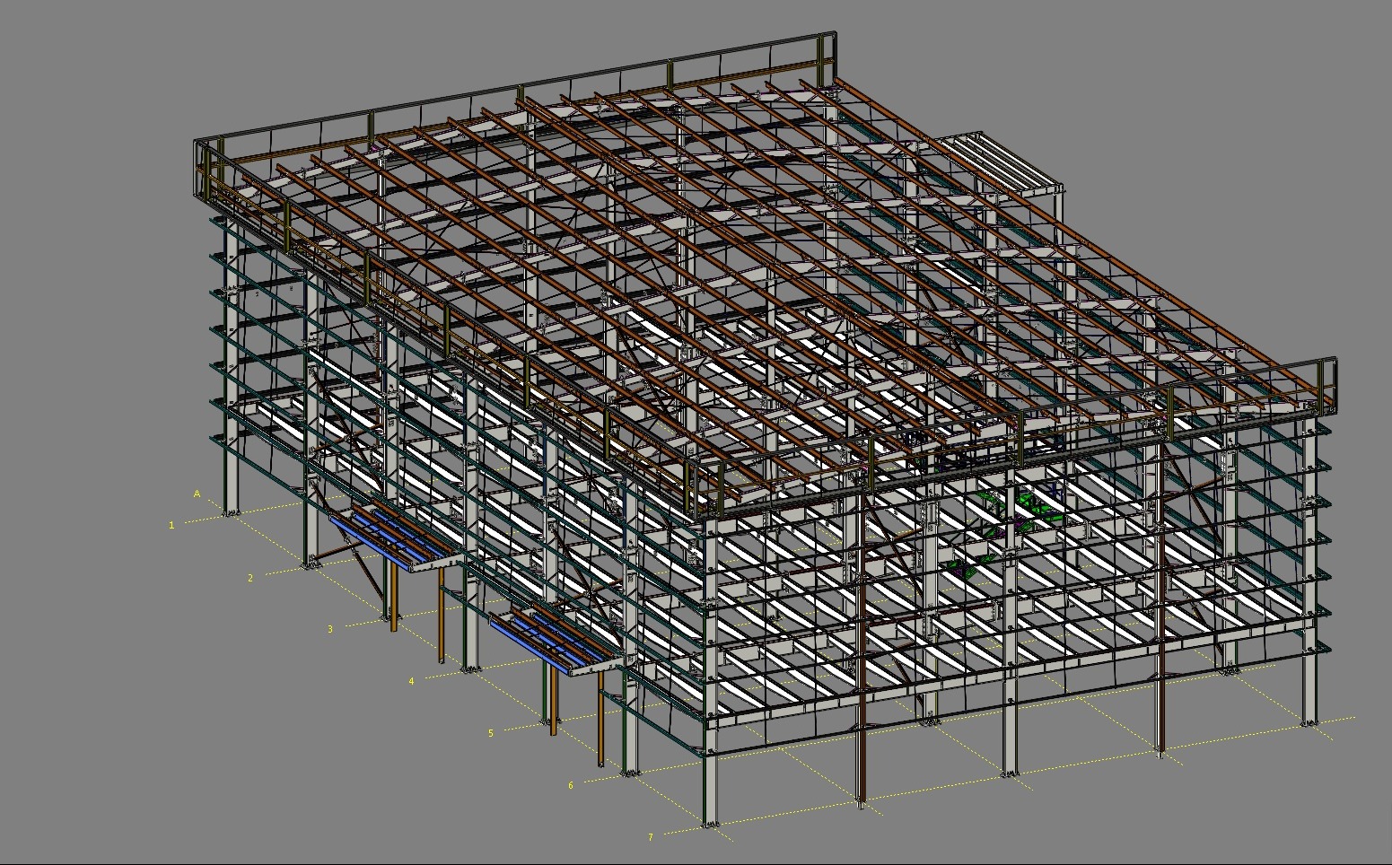 PEB (Pre-Engineered Building) structure detailing