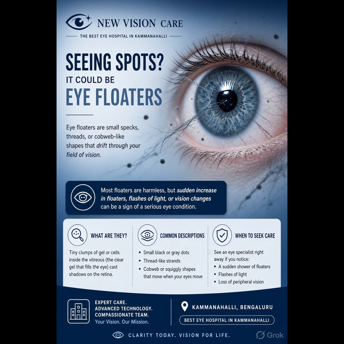 Eye Floaters and Flashes: When Should You Worry? | New Vision Care Kammanahalli