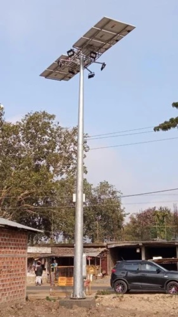 9-Meter High-Performance Solar High Mast Lighting System