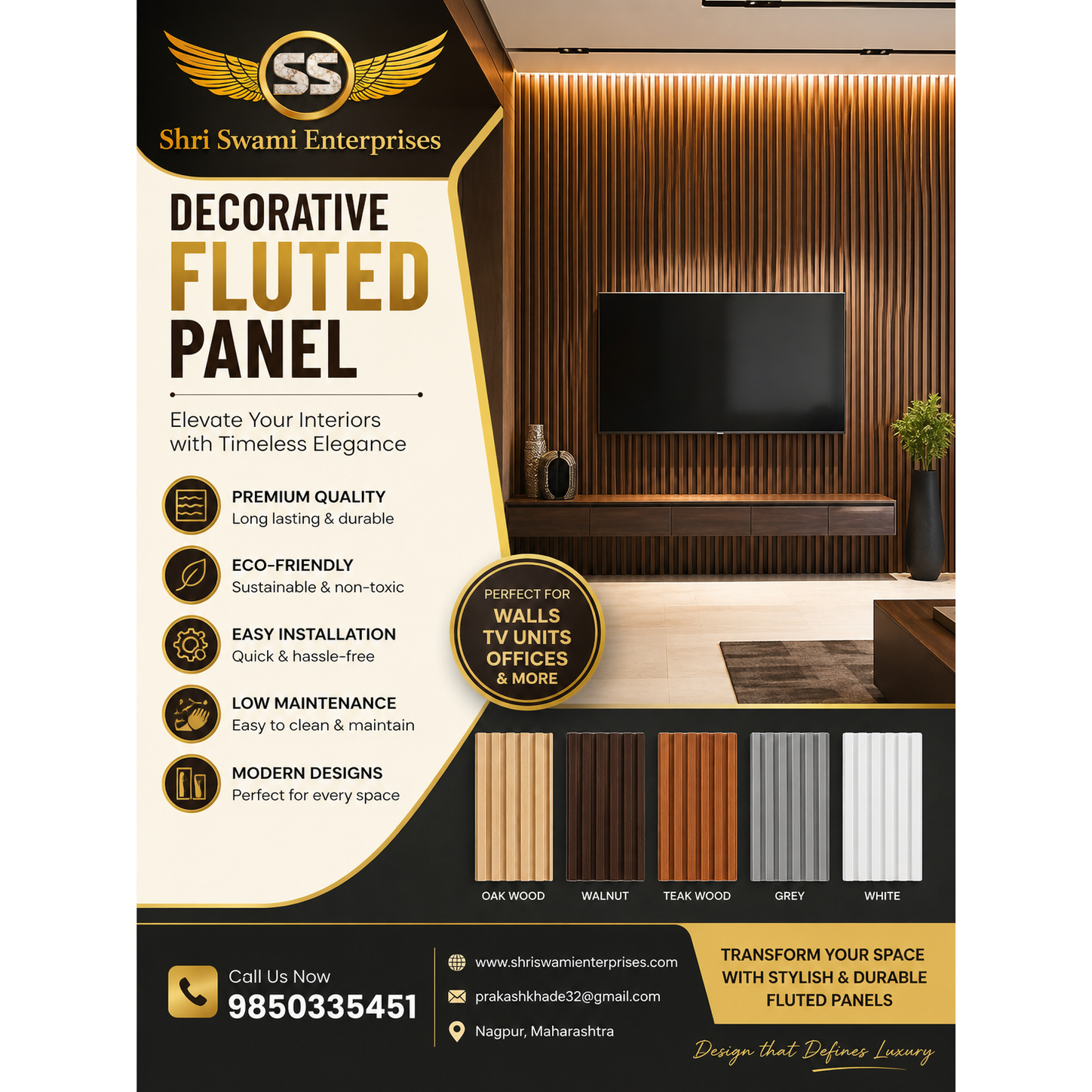 Decorative Fluted Panel in Nagpur