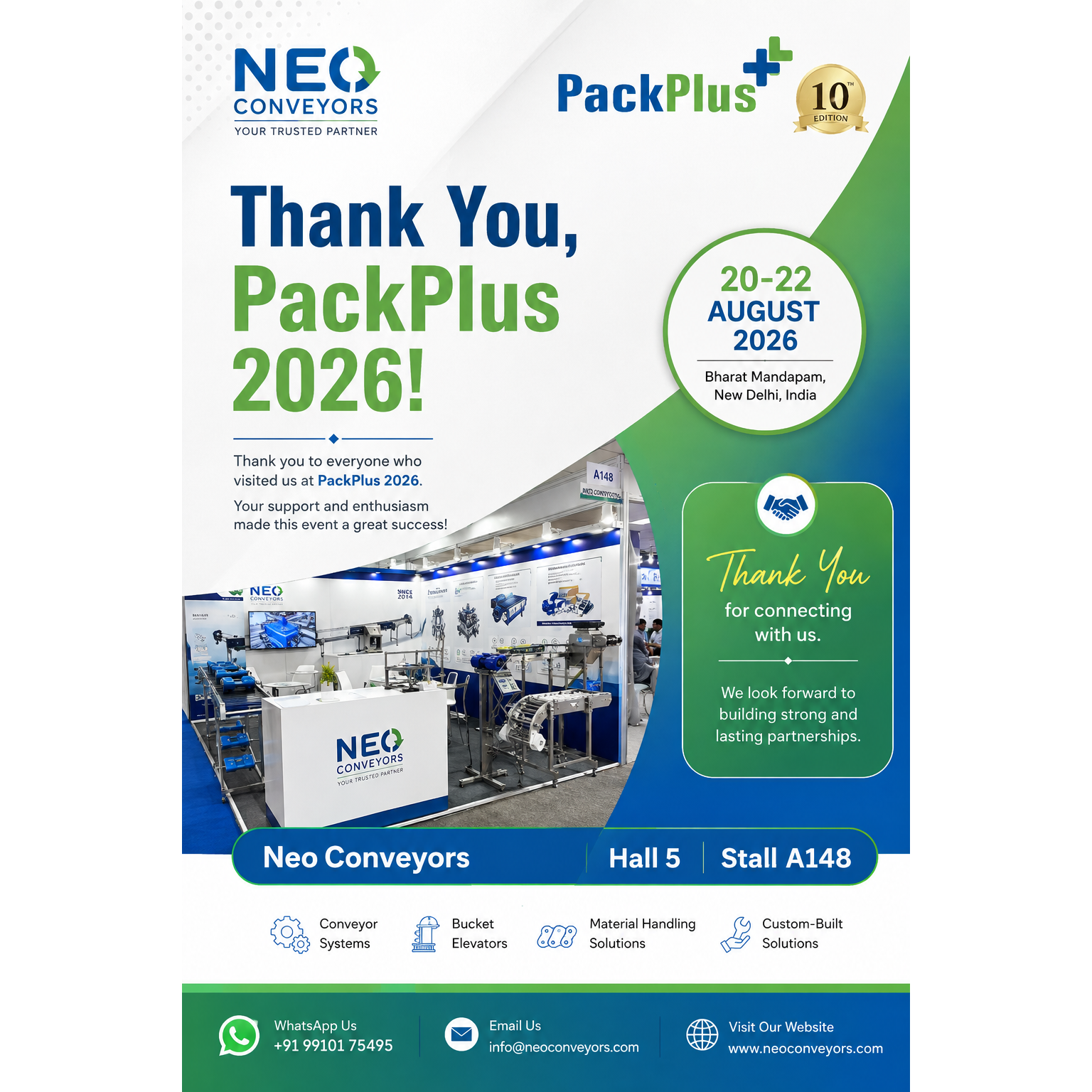 Thank You, PackPlus 2026! — Neo Conveyors, Hall 5, Stall A148