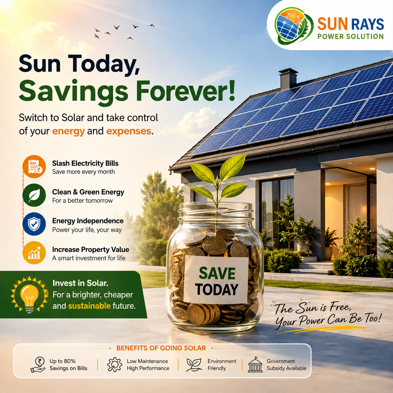 ☀️ Sun Today, Savings Forever! 💰🌱