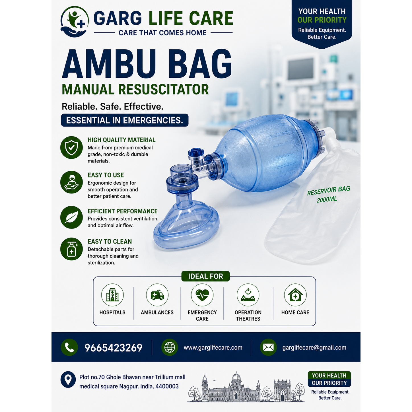 Ambu Bag – Manual Resuscitator