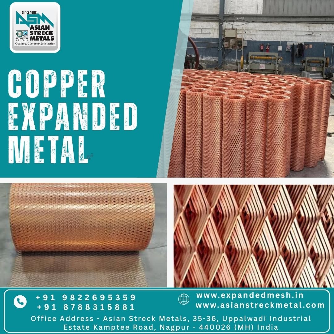 β¨ COPPER EXPANDED METAL β Where Elegance Meets Engineering! πΆ
Asian Streck Metals crafts premium C...