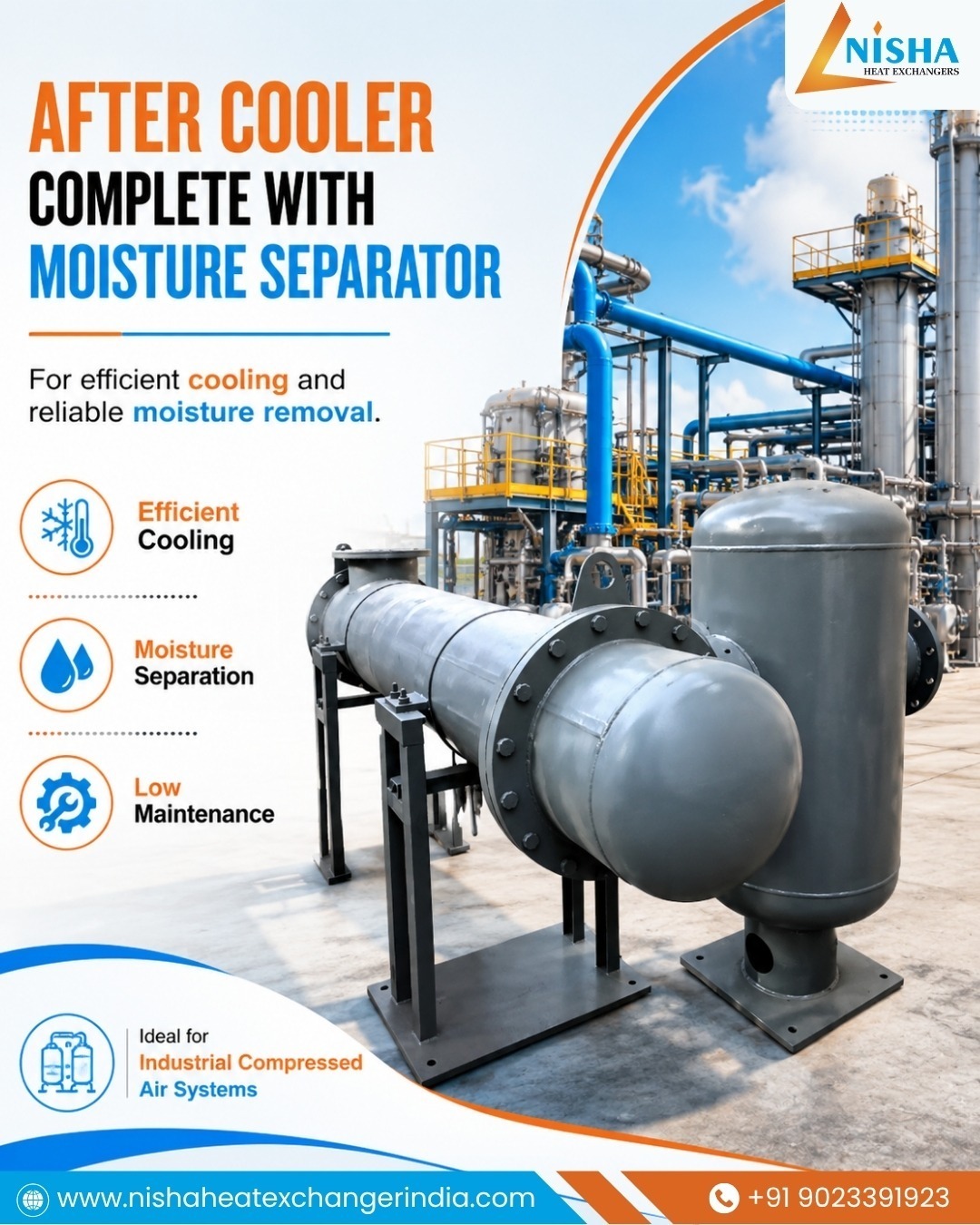 After Cooler Complete with Moisture Separator in Ahmedabad