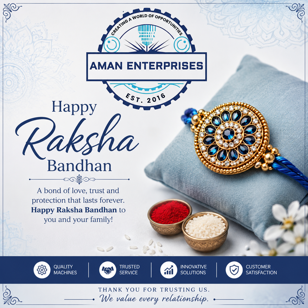 Happy Raksha Bandhan ❤️
Celebrating the beautiful bond of love, trust, and togetherness.
May this s...