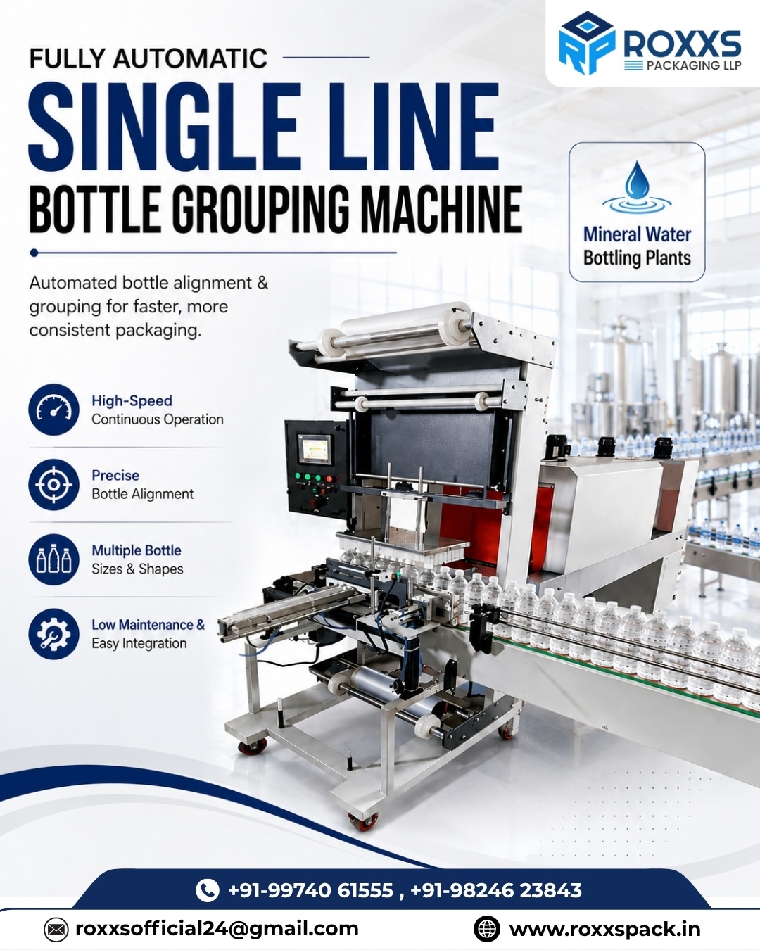 Single Line Bottle Grouping Machine in Ahmedabad