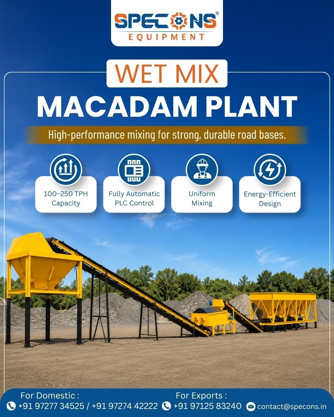 Wet Mix Macadam Plant Manufacturer in Ahmedabad