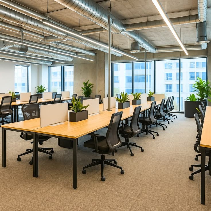 Open plan office interior design